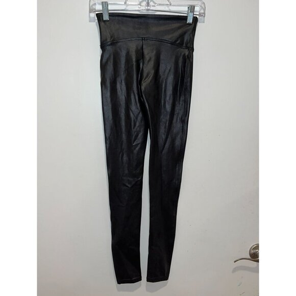 NWT Spanx Faux Leather Black Leggings Shaping High-Waist Size Small - Picture 6 of 12